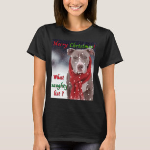 Een pitbull of Staffordshire Bull Terrier hond Chr T-shirt