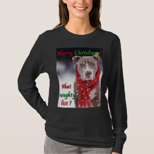 Een pitbull of Staffordshire Bull Terrier hond Chr T-shirt