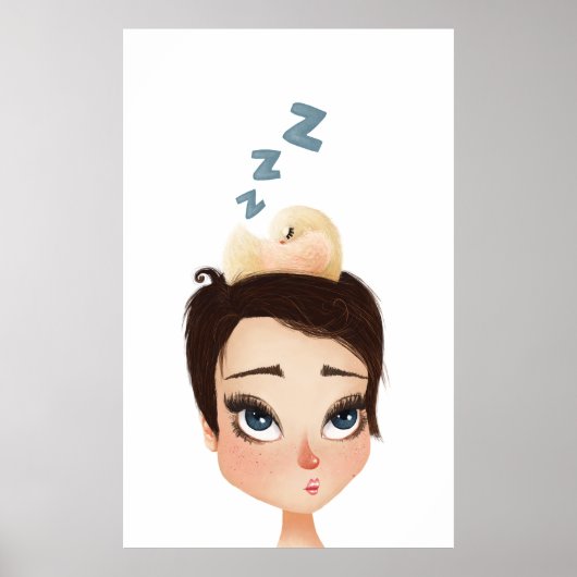 Een pixie die Birdie op een pixie aftikt Poster (Voorkant)