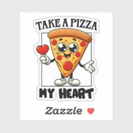 Een pizza in mijn hart sticker
