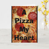 Een pizza Mijn Hart behoort tot u! Kaart (Gele Bloem)