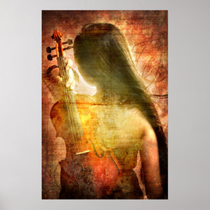 Een plaats om te rusten (Violin Art Poster) Poster