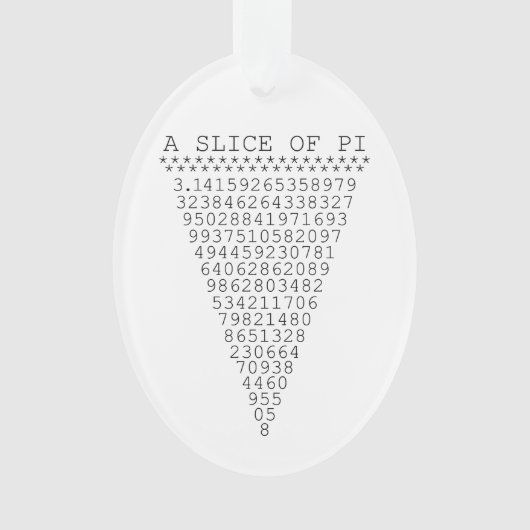 Een plakje Pi Grafiek Ornament (voorkant)