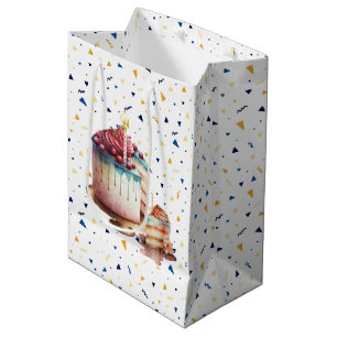 Een plakje taart geschenkzak medium cadeauzakje