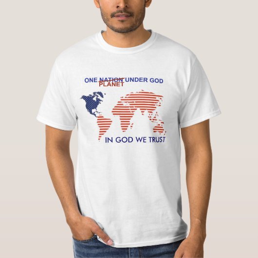 Eén planeet onder God T-shirt (Voorkant)