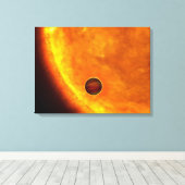 Een planeet op maat van Jupiter Canvas Afdruk (Insitu (Houten vloer))