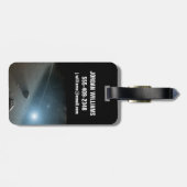 Een planetoïdengordel rond de heldere ster Vega. Bagagelabel (Achterkant horizontaal)