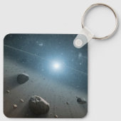 Een planetoïdengordel rond de heldere ster Vega. Sleutelhanger (Achterkant)