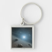 Een planetoïdengordel rond de heldere ster Vega. Sleutelhanger (Voorkant)