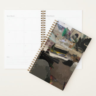Een planning voor werk in uitvoering 5,5 "x 8,5" planner