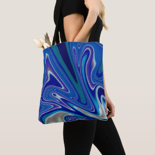 Een plens blauw draagtas