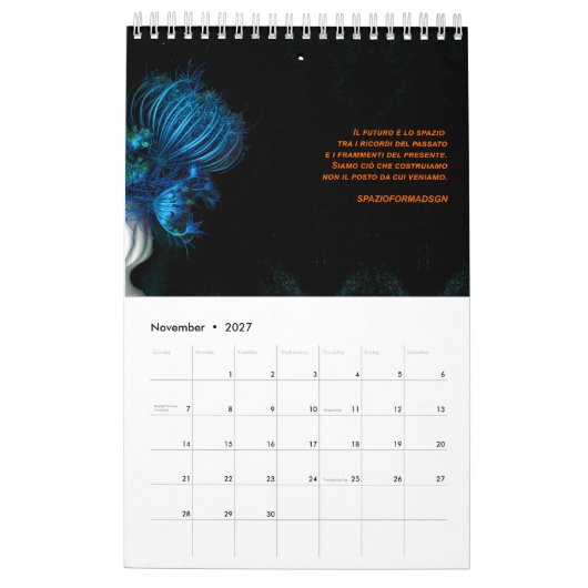 Een plotselinge verandering in de tuin van Italië Kalender (Nov 2027)