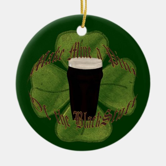 Een pluim van de Zwarte Doos Keramisch Ornament (Voorkant)