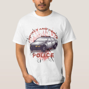 Een politieauto t-shirt