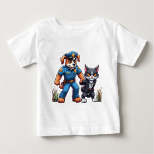 een politiehond en een gemene kat - humor