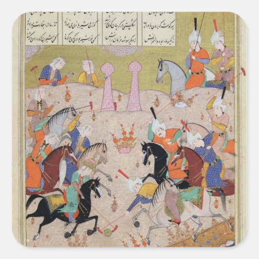 Een Polo-spel Vierkante Sticker (Voorkant)