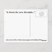 Een pony voor je gedachten... briefkaart (Achterkant)