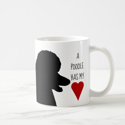 "Een poodle heeft mijn hart" mok (Rechts)