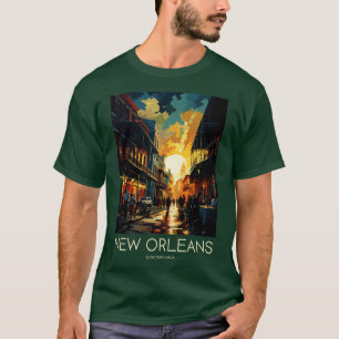 Een Pop Art Travel Print van New Orleans Louisiana T-shirt