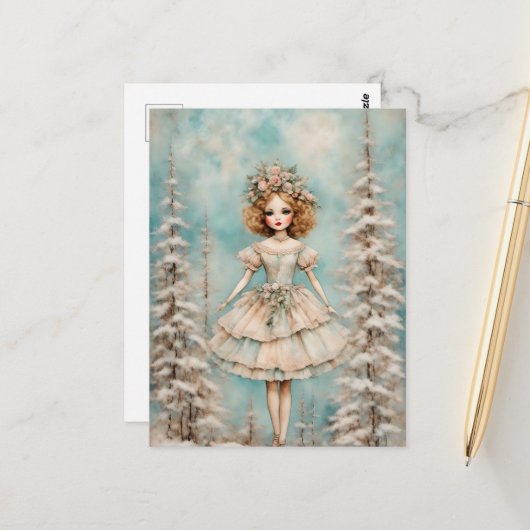 Een pop in het bos briefkaart (Voorkant / Achterkant in situ)