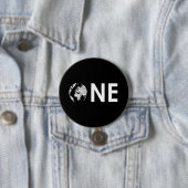 Eén pop ronde button 7,6 cm (In situ)