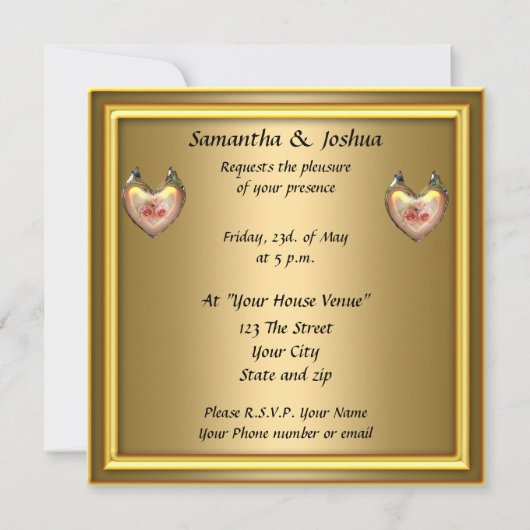 Een populair legant weddenschap-goud kaart (Achterkant)