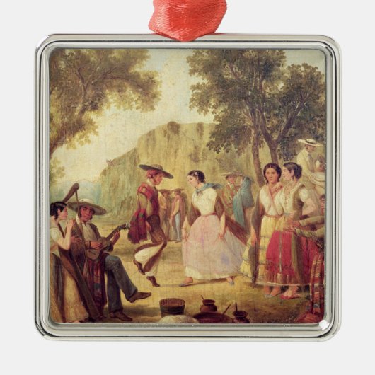 Een populaire dans metalen ornament (Voorkant)