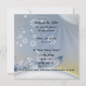 Een populaire Elegant Weddenschap White Flowers Kaart (Achterkant)