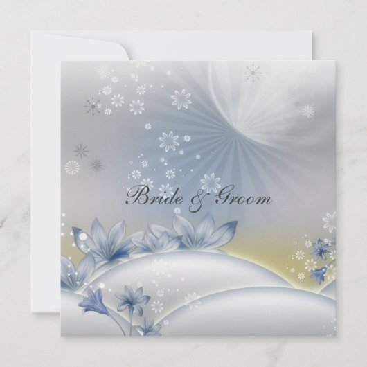 Een populaire Elegant Weddenschap White Flowers Kaart (Voorkant)