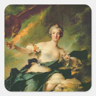 Een portret van Anne Josephe Bonnnier de la Mossau Vierkante Sticker