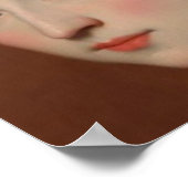 Een portret van een jonge vrouw met een klassieke poster (Hoek)