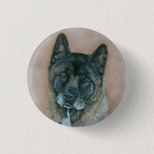 een portret van een roemeense realist ronde button 3,2 cm