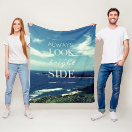 Een positieve kijk op het leven © Seascape Fleece Deken