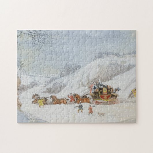 Een post in diepe sneeuw legpuzzel (Horizontaal)