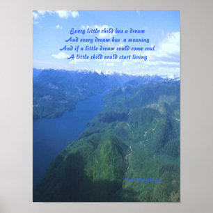 Een poster van de droom van een kind