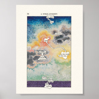 Een poster van de tweede versie van het Humument v