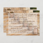 Een pot in de hand van mijn Heer Bijbeltekst om te Briefkaart (Voorkant / Achterkant)