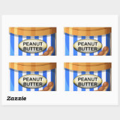 Een pot pindakaas rechthoekige sticker (Vel)