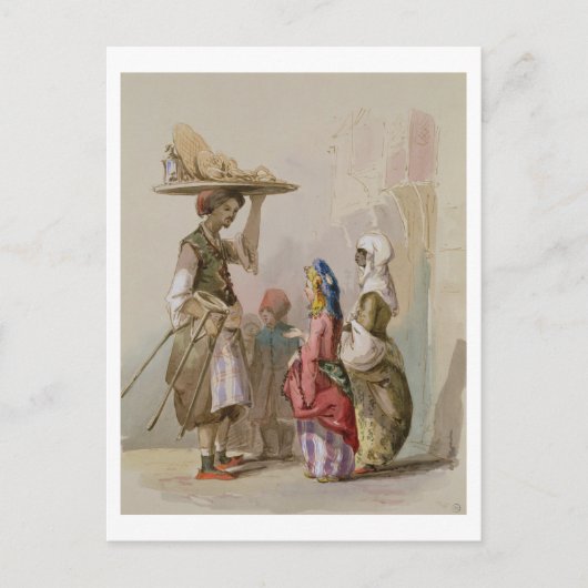 Een potverkoper, c.1855 briefkaart (Voorkant)