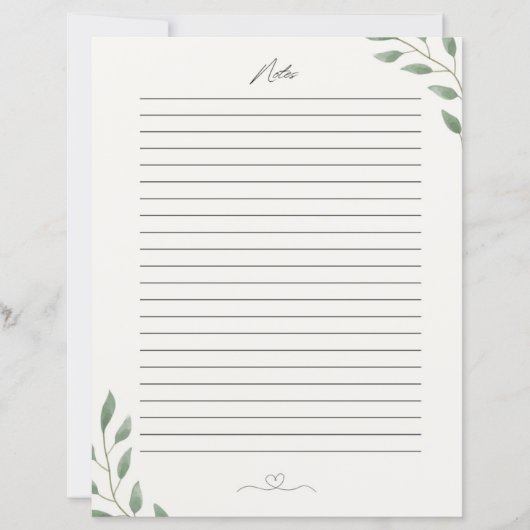 Een prachtig briefpapier, merkt op (Voorkant)