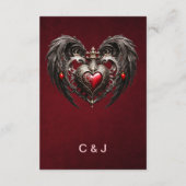 Een prachtig gotisch hart informatiekaartje (Achterkant)