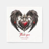 Een prachtig gotisch hart servet (Voorkant)