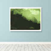 een prachtig groen digitaal landschapsschilderij canvas afdruk (Insitu (Houten vloer))