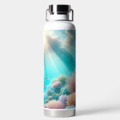 Een prachtig koraalrif waterfles (Achterkant)