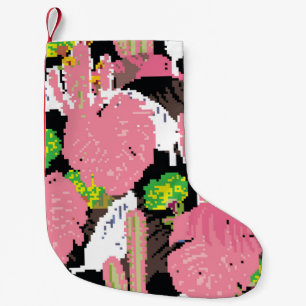Een prachtig, lief pastelkleurig, tropisch nachtst kleine kerstsok
