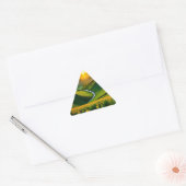 Een prachtig natuurlijk landschap dat het oog trek driehoek sticker (Envelop)