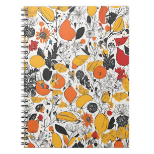 Een prachtig Notitieboek met Abstracte botanische 
