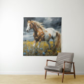 Een prachtig Pinto Paard Wandkleed (In situ)