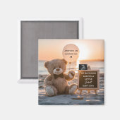 Een prachtig strand digitale zwangerschapsaankondi magneet (Voorkant / Achterkant)