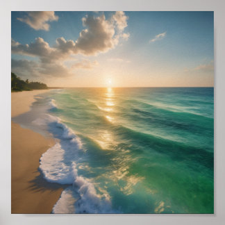 Een prachtig strand poster